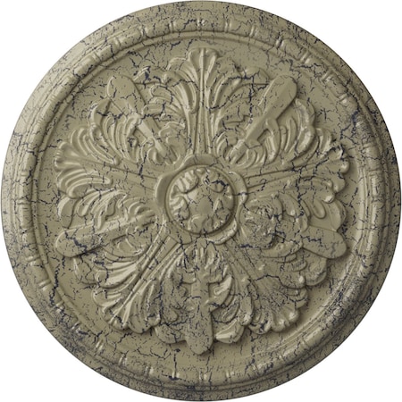 Ekena Millwork Washington Ceiling Medallion (Fits Canopies up to 2 7/8"), 17 1/8"OD x 1 1/2"P, Castle Stone Crackle CM17WACSC